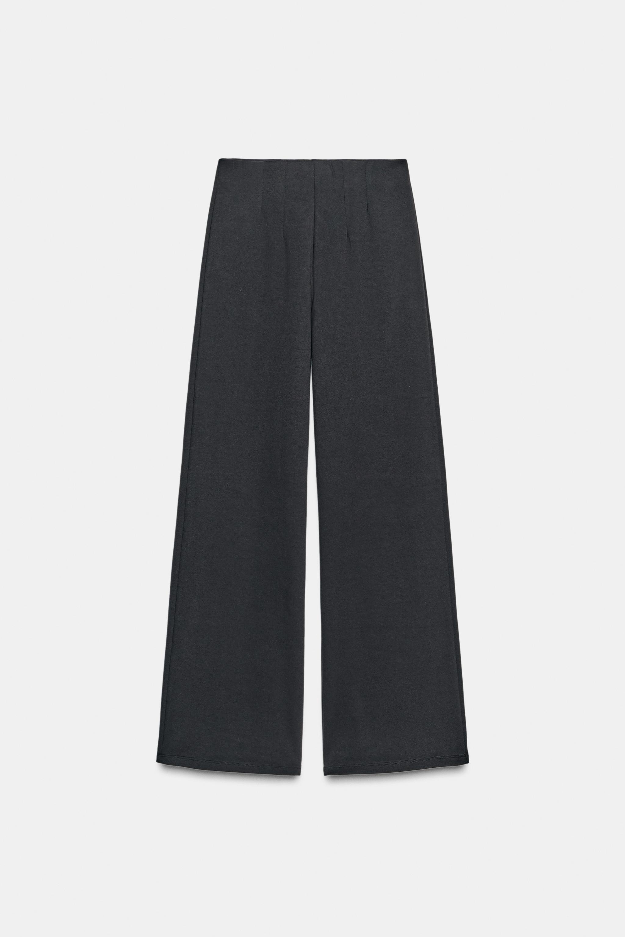 INTERLOCK WIDE LEG PANTS